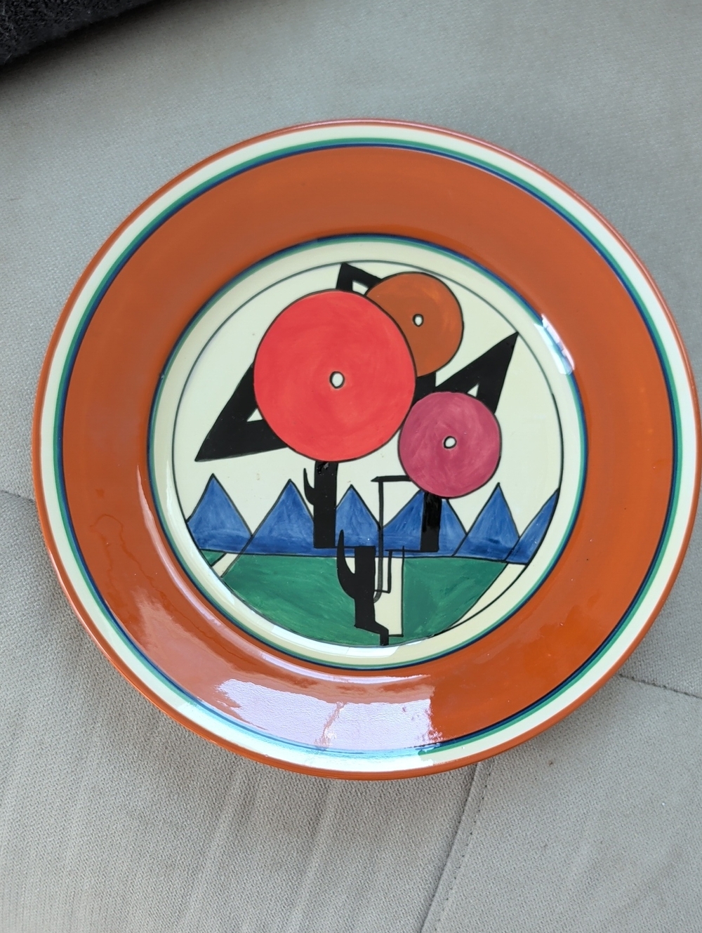 Clarice Cliff Bizarre - Orange Autumn - Dinner Plate- 1993 MMA